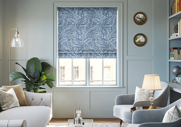 Acoustic Velvet, Classic Blue - Roman Blind - Image 3